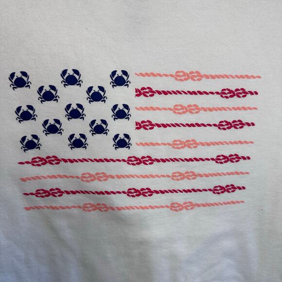 Croft & Barrow nautical American flag Tshirt size medium - Picture 3 of 4